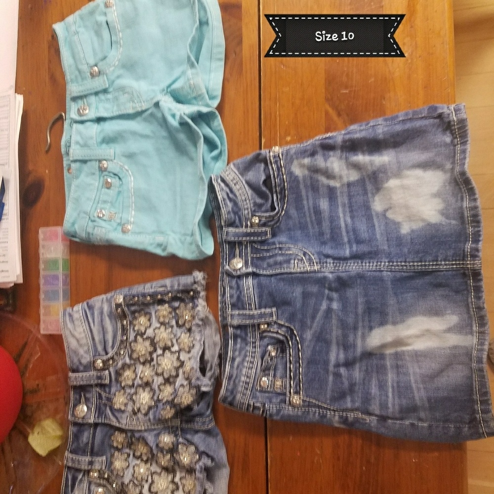 Miss me size 10 2 shorts get skirt for free